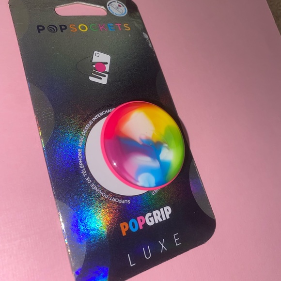 NEW POPSOCKETS POPGRIP LUXE. Color: Swirl Rainbow. GREAT STOCKING STUFFER - Picture 3 of 16